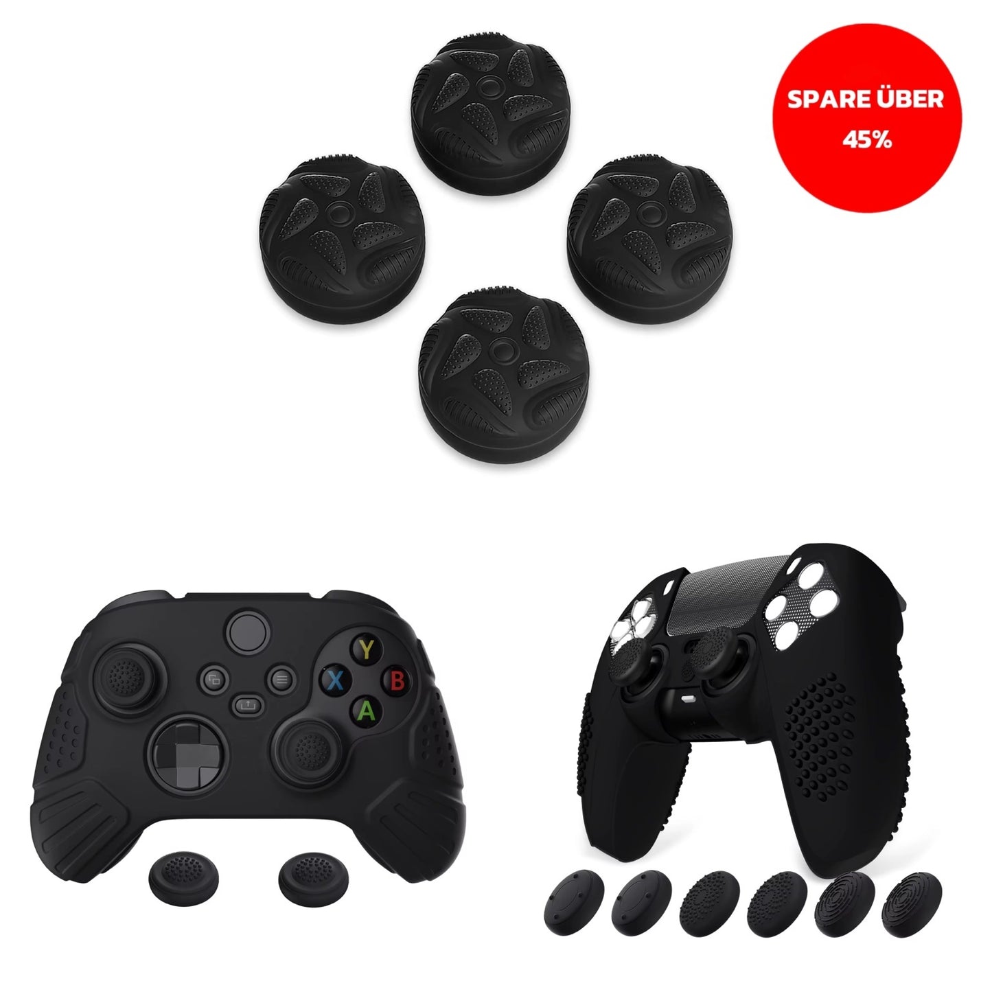 AIM BUNDLE: PaG Aim Sticks + Anti-Slip Silicone case +Up to 6 FREE Anti-Slip Thumbstick Caps for PS5/ Xbox Series X/S