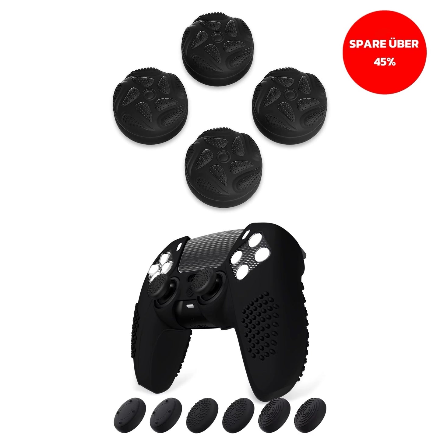 AIM BUNDLE: PaG Aim Sticks + Anti-Slip Silicone case +Up to 6 FREE Anti-Slip Thumbstick Caps for PS5/ Xbox Series X/S