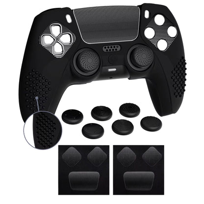 Anti-Slip Silicone Case+Up to 6 FREE Anti-Slip Thumbstick Caps - Best Grip for PS5 or Xbox Series X/S